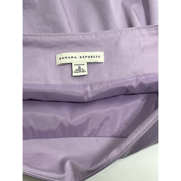 Banana Republic Mini Skirt Pleated Lavender Purple Mini Skirt Womens 8 - Picture 5 of 7